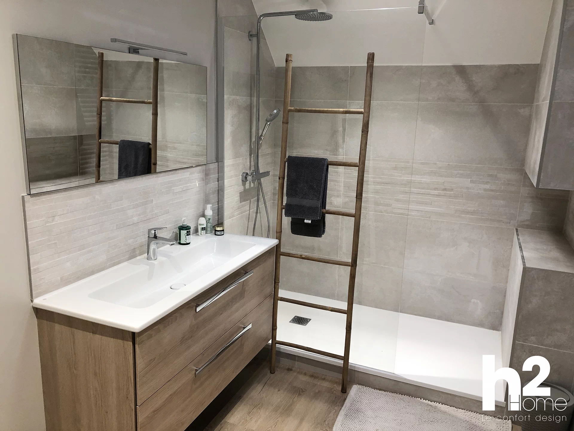 Réalisation de salle de bains par H2HOME